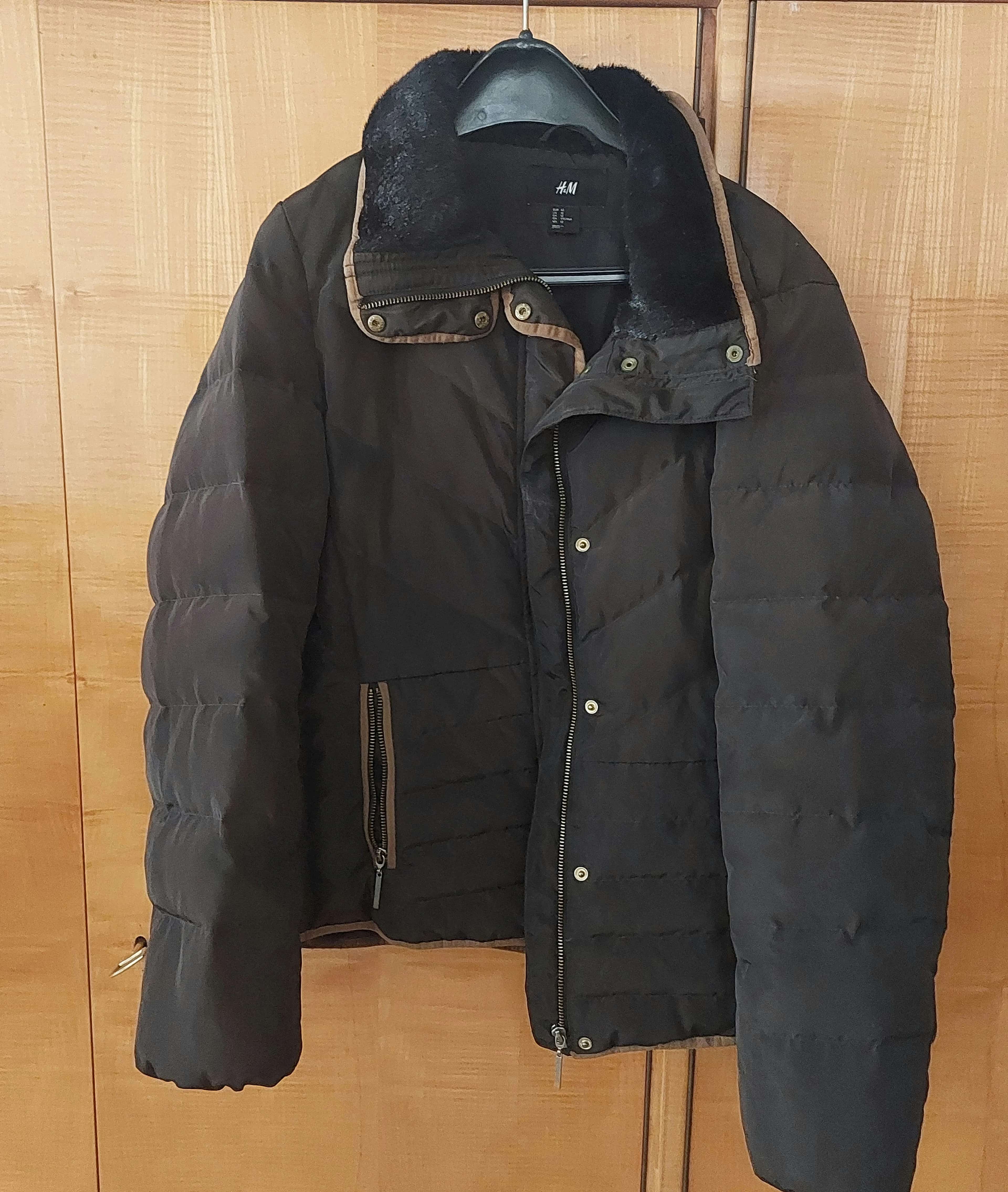 Ormar.app | sajt za prodaju garderobe | H&M ženska perjana zimska jakna sa krznom (veličina 42)