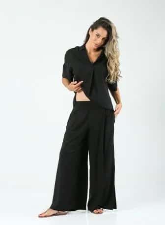 Ormar.app | sajt za prodaju garderobe | H&M crne elegantne lagane pantalone 