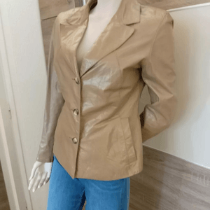 Cropped Faux leather Jacket