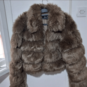 Cropped Faux leather Jacket