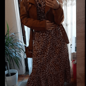 Cropped Faux leather Jacket