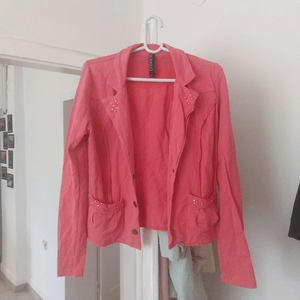 Cropped Faux leather Jacket