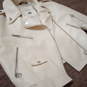 Cropped Faux leather Jacket