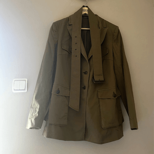 Cropped Faux leather Jacket