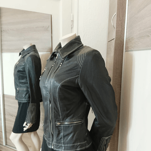 Cropped Faux leather Jacket