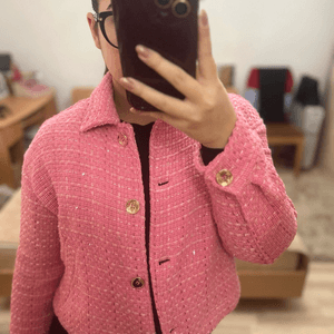 Cropped Faux leather Jacket