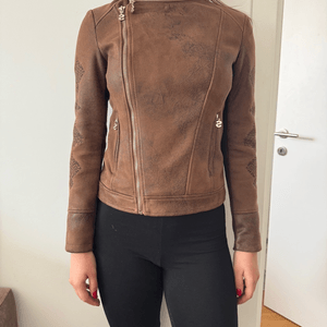 Cropped Faux leather Jacket