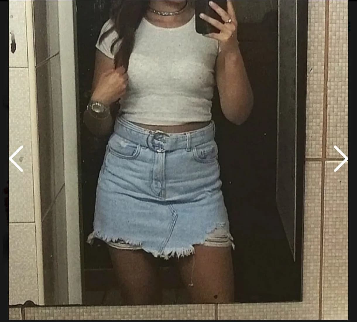 Bershka S teksas suknja